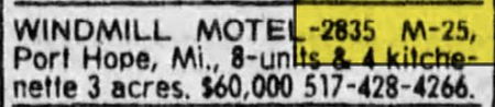 Windmill Motel (Siemen Motel) - Aug 1976 For Sale (newer photo)